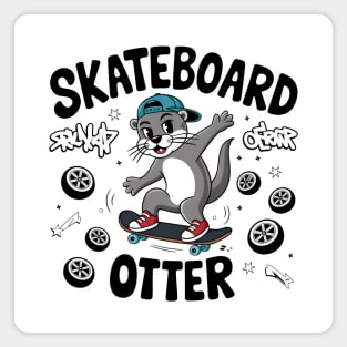 Skateboard Otter – Funny Animal Skater Magnet